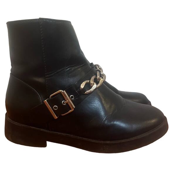 Zara Black Chain Boots sz 30 (6) Zara Booties size 6 toddler - Picture 1 of 8